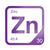 Zinc periodic table Elemental Tile in Purple