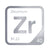 Zirconium periodic table Elemental Tile in Gray