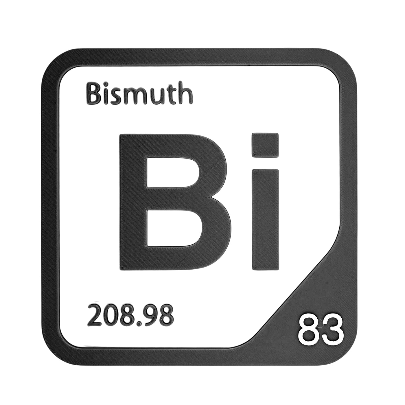 Bismuth periodic table Elemental Tile in Black