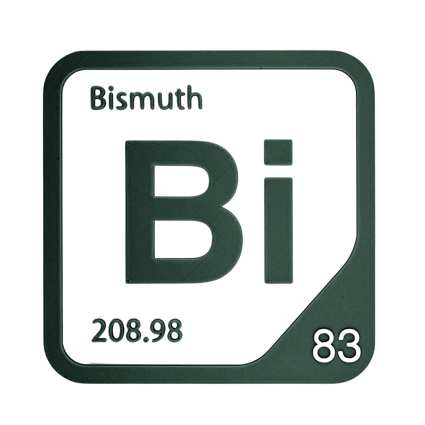 Bismuth periodic table Elemental Tile in Forest Green