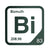 Bismuth periodic table Elemental Tile in Forest Green