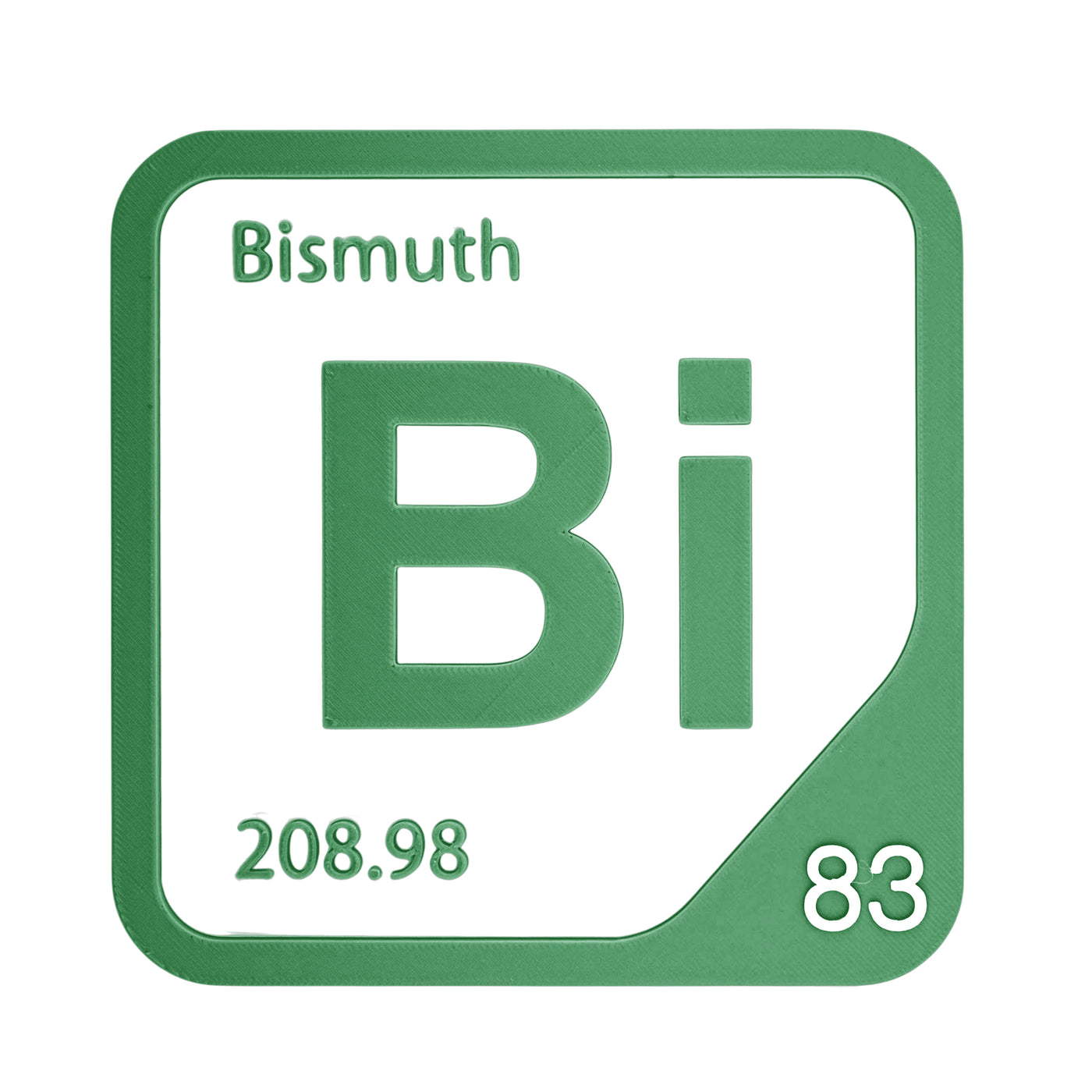 Bismuth periodic table Elemental Tile in Green