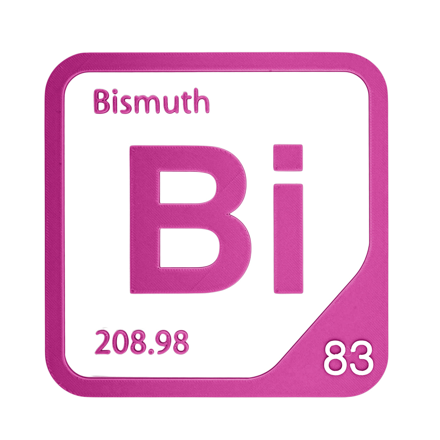 Bismuth periodic table Elemental Tile in Magenta