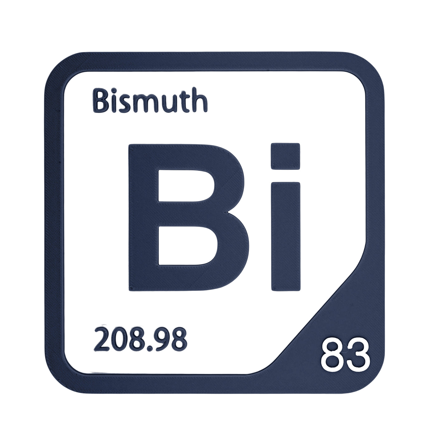 Bismuth periodic table Elemental Tile in Navy Blue