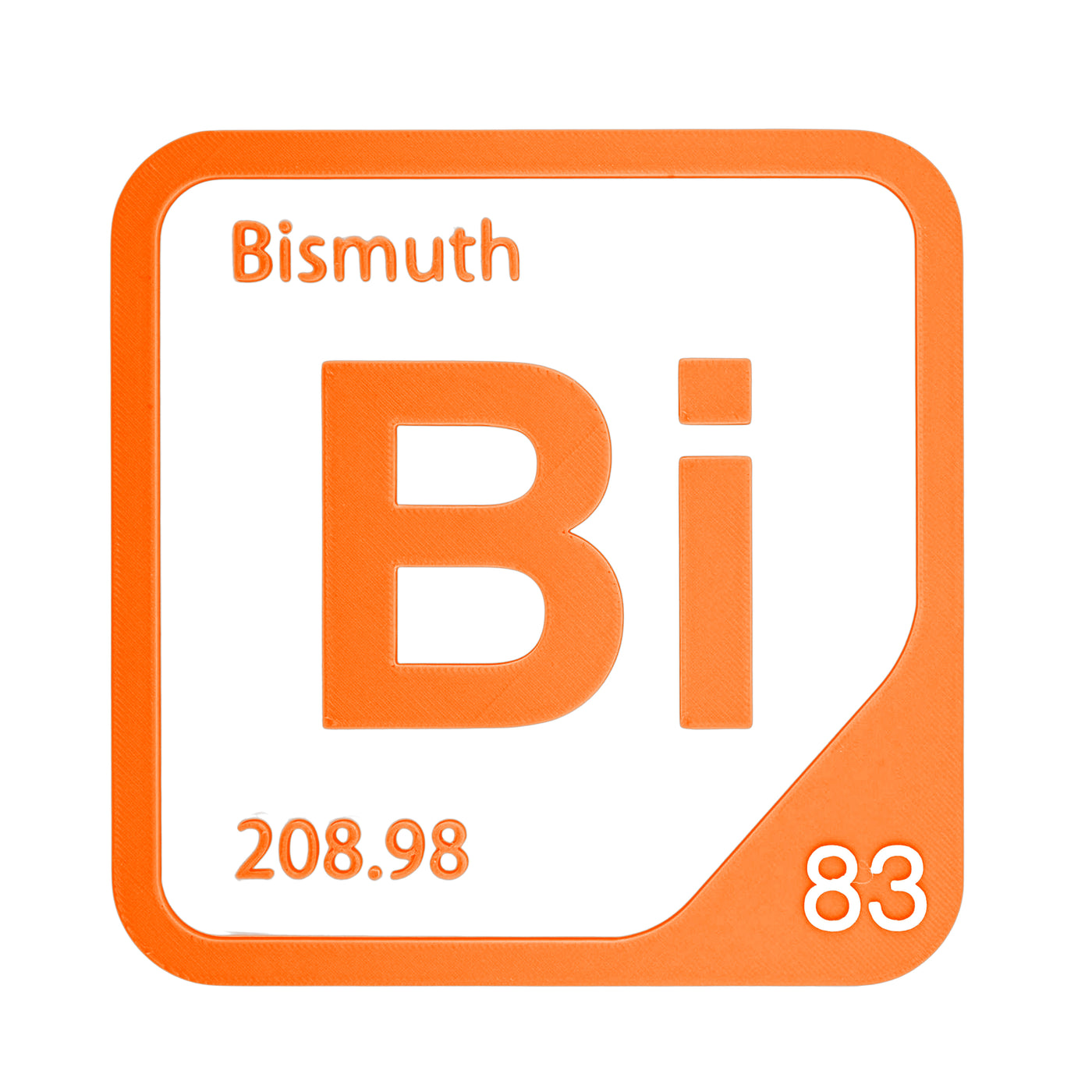 Bismuth periodic table Elemental Tile in Orange