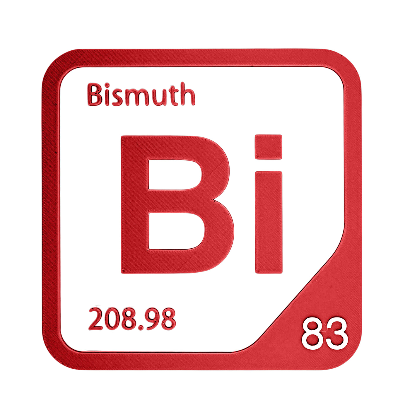 Bismuth periodic table Elemental Tile in Red