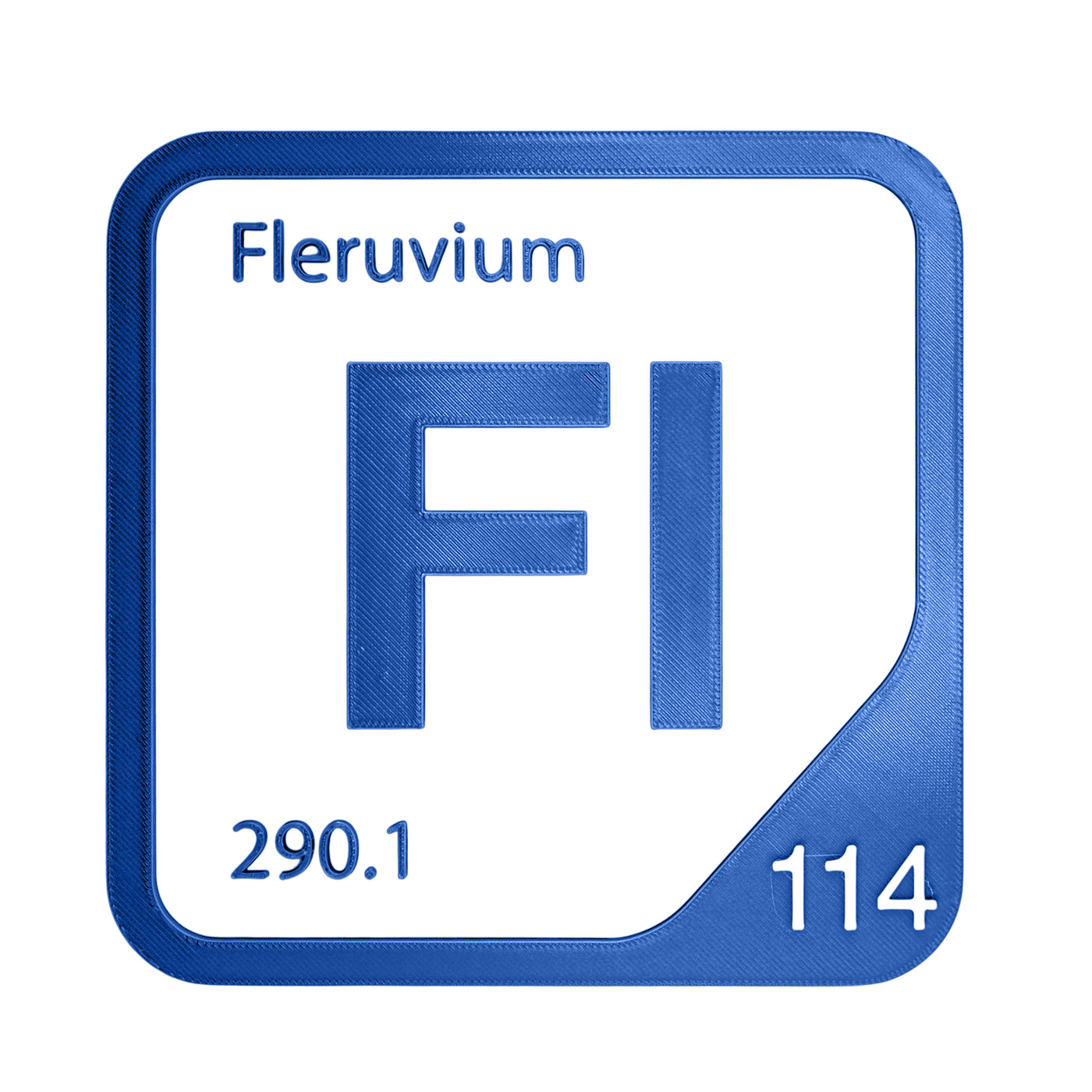 Flerovium periodic table Elemental Tile in Blue