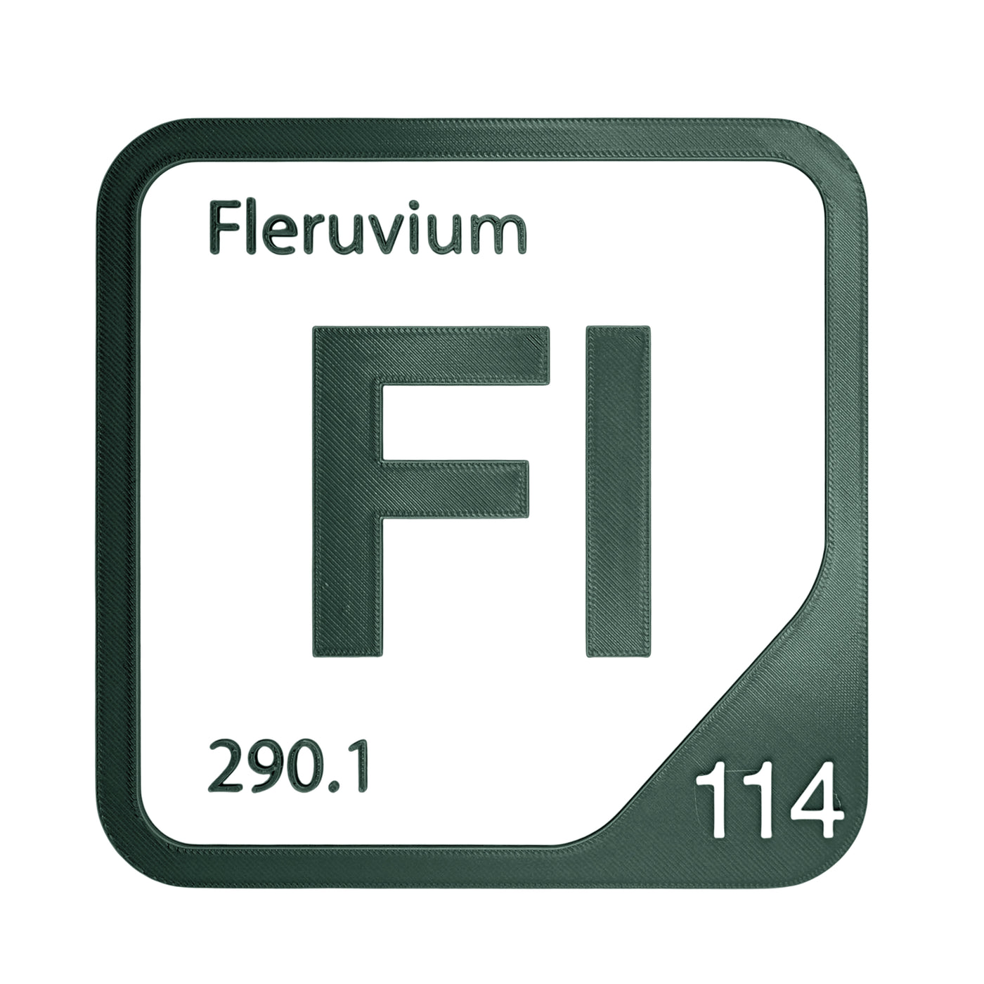 Flerovium periodic table Elemental Tile in Forest Green