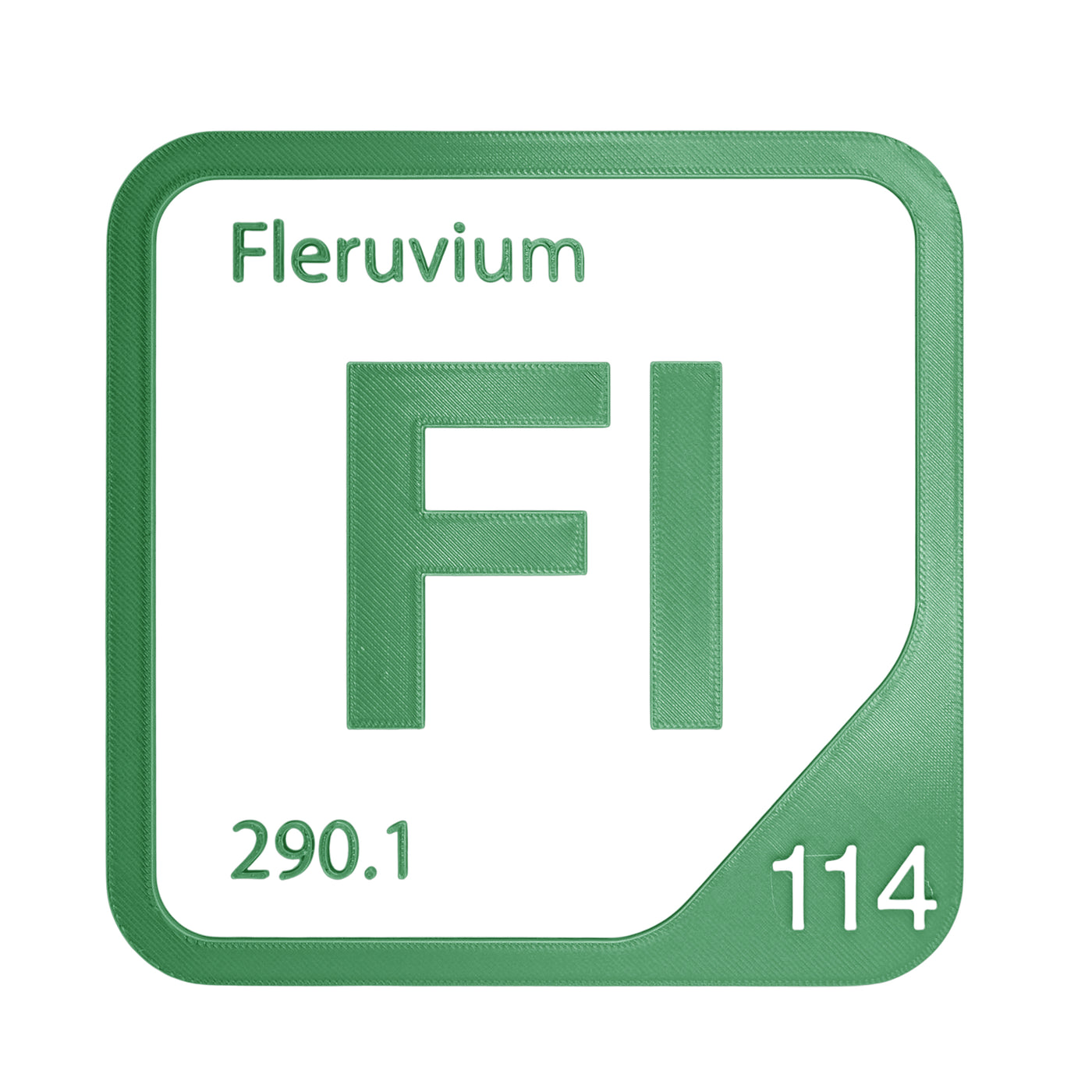Flerovium periodic table Elemental Tile in Green