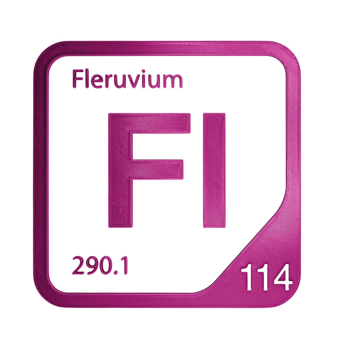 Flerovium periodic table Elemental Tile in Magenta