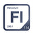 Flerovium periodic table Elemental Tile in Navy Blue