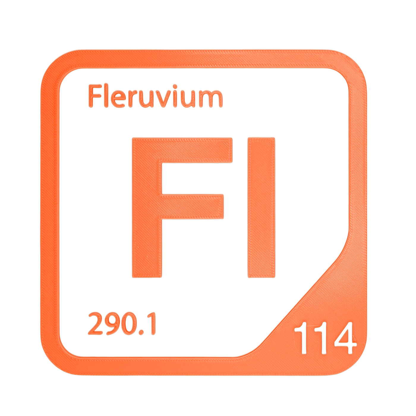 Flerovium periodic table Elemental Tile in Orange