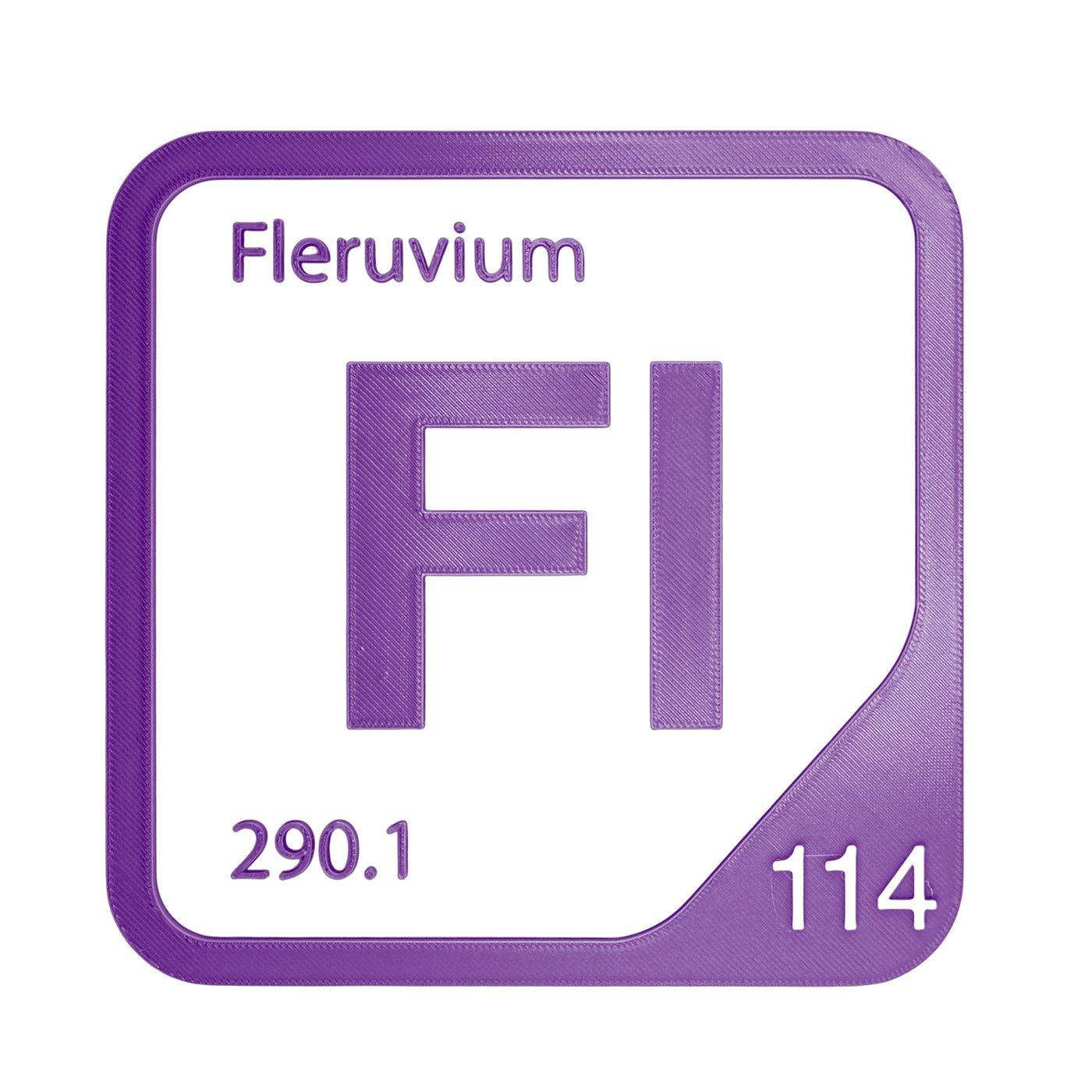 Flerovium periodic table Elemental Tile in Purple