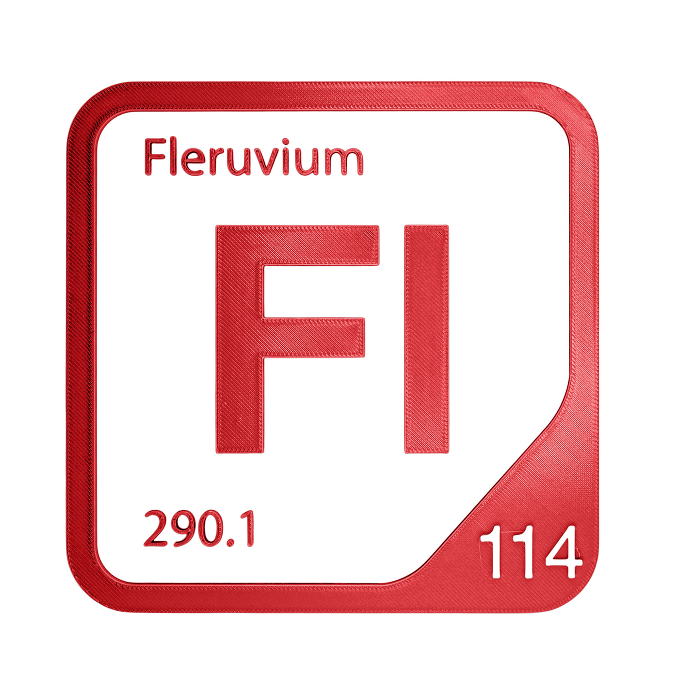 Flerovium periodic table Elemental Tile in Red