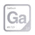 Gallium periodic table Elemental Tile in Gray