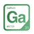 Gallium periodic table Elemental Tile in Green