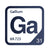Gallium periodic table Elemental Tile in Navy Blue