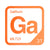 Gallium periodic table Elemental Tile in Orange