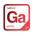 Gallium periodic table Elemental Tile in Red