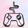 Controller Line Art Decor, Game Controller Silhouette Home Decor, Modern Hobbies and Desk Line Art, Gamer Gift Ideas