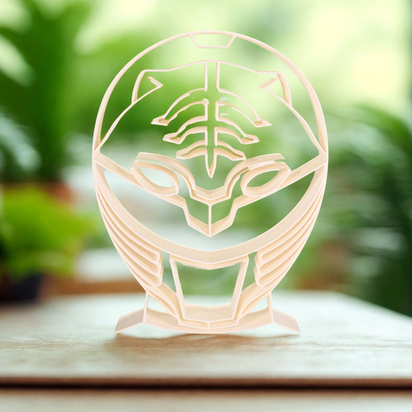 Power Ranger Helmet Sculpture, Minimalist Line Art, Power Ranger Helmet Silhouette Home Decor, Modern Hobbies and Desk Line Art Gift