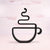 Minimalist Hot Coffee Cup Line Art Decor, Coffee Art Sculpture, Home Office Decor, 3D Printed Decor, Abstract Decor