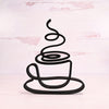 Minimalist Abstract Coffee Cup Line Art Decor, Coffee Art Sculpture, Home Office Decor, 3D Printed Decor, Abstract Decor