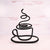 Minimalist Abstract Coffee Cup Line Art Decor, Coffee Art Sculpture, Home Office Decor, 3D Printed Decor, Abstract Decor