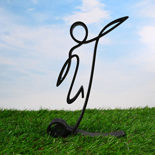 Soccer Ball Kick Line Art Sculpture, 3D Printed Gift, Unique Football Gift Idea, Custom Line Art Sculpture, Minimalist Home Decor