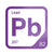 Lead periodic table Elemental Tile in Purple