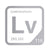 Livermorium periodic table Elemental Tile in Gray