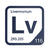 Livermorium periodic table Elemental Tile in Navy Blue