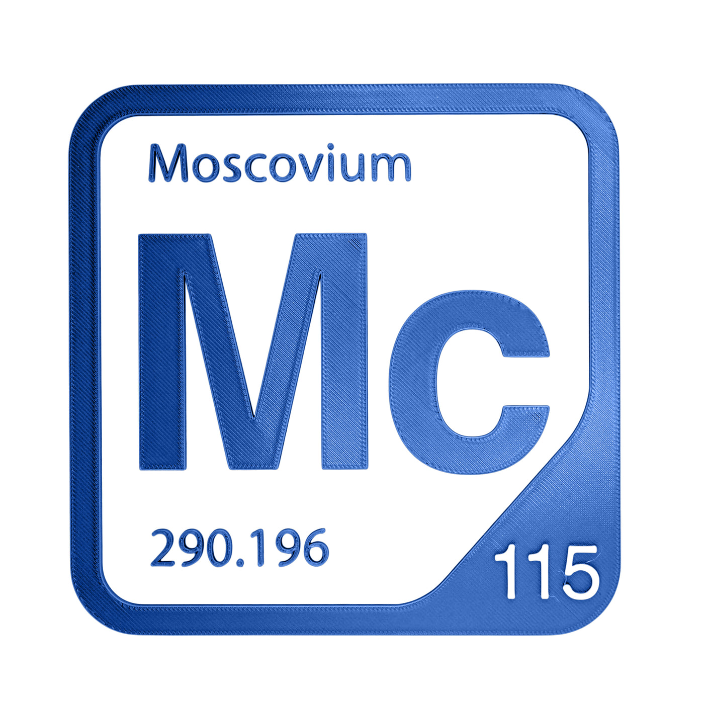 Moscovium periodic table Elemental Tile in Blue