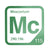 Moscovium periodic table Elemental Tile in Green