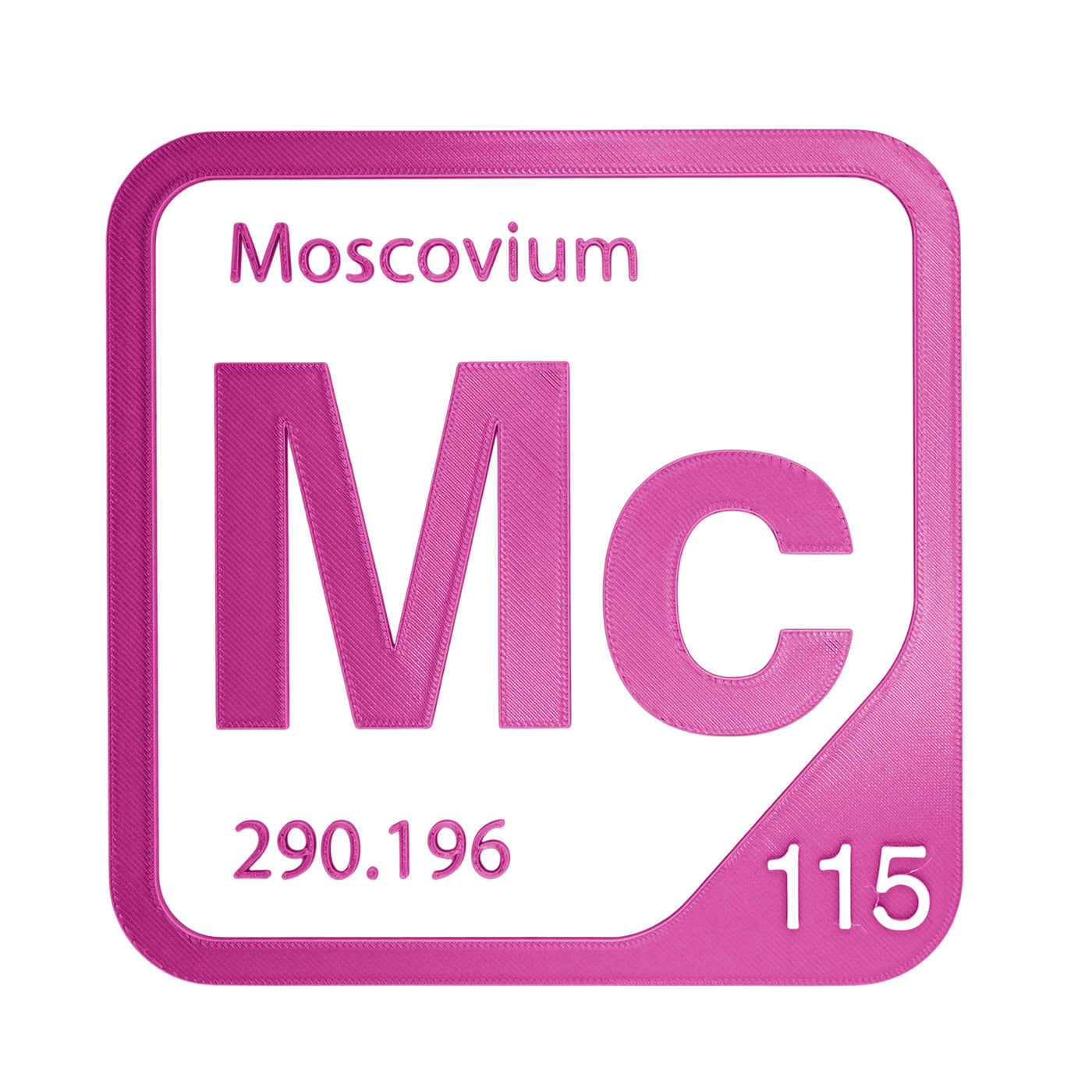 Moscovium periodic table Elemental Tile in Magenta