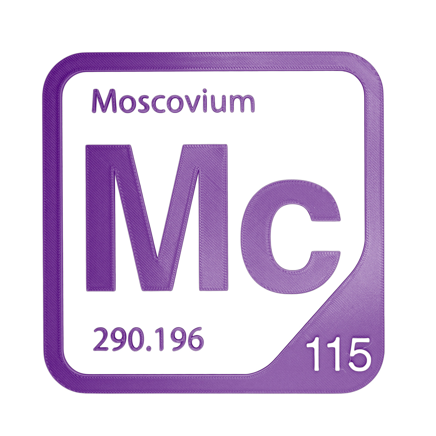 Moscovium periodic table Elemental Tile in Purple