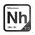 Nihonium periodic table Elemental Tile in Black