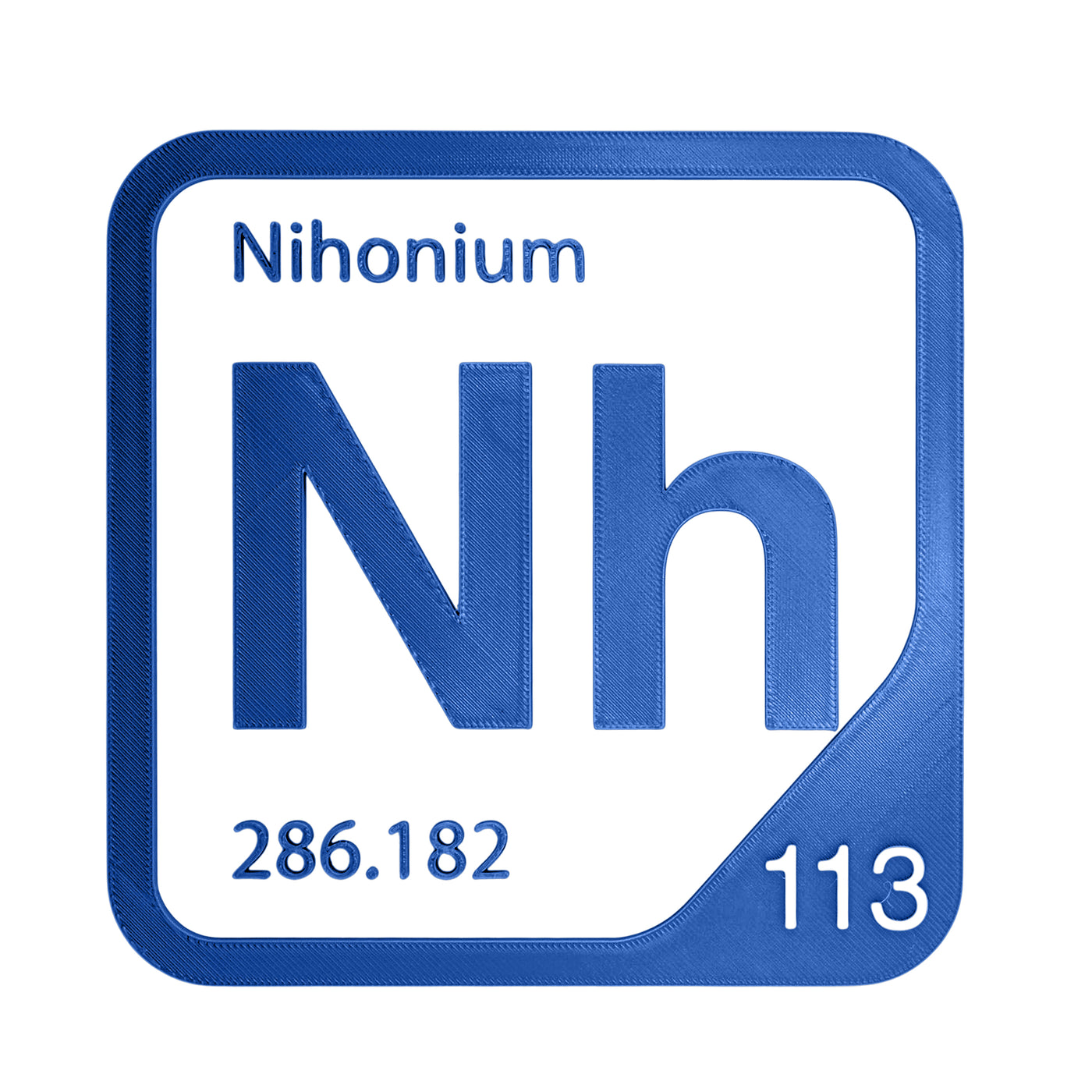 Nihonium periodic table Elemental Tile in Blue