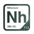 Nihonium periodic table Elemental Tile in Forest Green