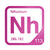 Nihonium periodic table Elemental Tile in Magenta