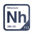 Nihonium periodic table Elemental Tile in Navy Blue