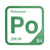 Polonium periodic table Elemental Tile in Green