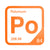 Polonium periodic table Elemental Tile in Orange