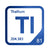 Thallium periodic table Elemental Tile in Blue