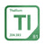 Thallium periodic table Elemental Tile in Green