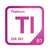 Thallium periodic table Elemental Tile in Magenta