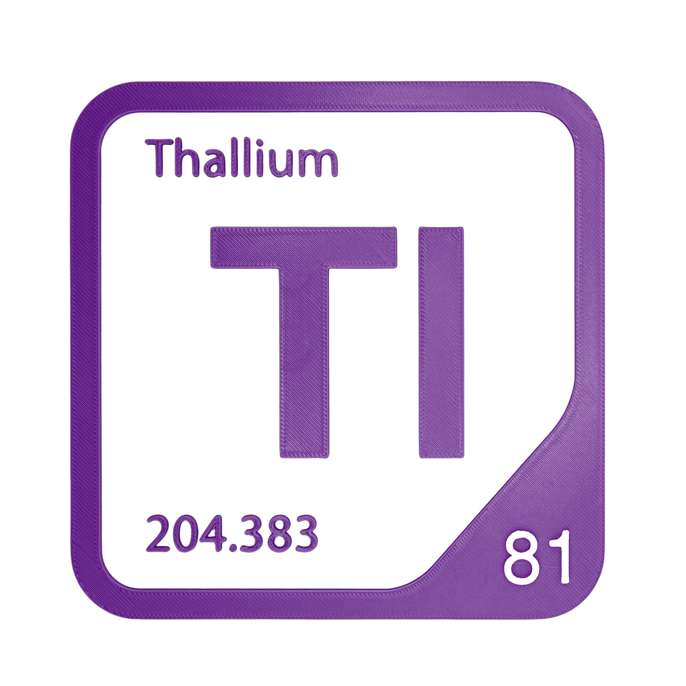 Thallium periodic table Elemental Tile in Purple