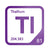 Thallium periodic table Elemental Tile in Purple