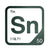 Tin periodic table Elemental Tile in Forest Green