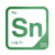 Tin periodic table Elemental Tile in Green